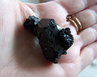 Natural Black Schorl Tourmaline Raw Gemstone Specimen