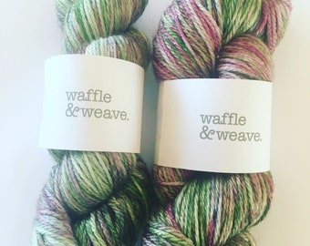 8ply hand dyed DK yarn in Tequila Sunrise colorway / variegated yarn / DK yarn / merino yarn / knitting / crochet / hand dyed yarn / yarn