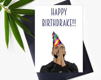 Custom Printable Drake Birthday Card, Custom printed printable drake card