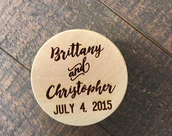 Custom Wedding Ring Box, Wedding Gift, Ring Bearer Box, Engraved Wooden Box, Custom Names Ring Box, With This Ring Box, Wooden Ring Box