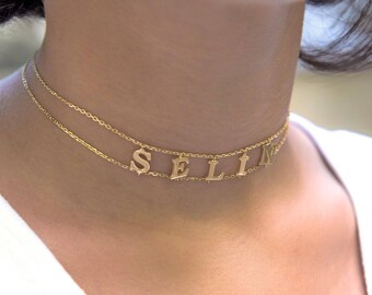 Name Choker | Personalized Choker Necklace | Custom Name Choker | Silver Choker | Personalized Jewelry | Gift For Her | Bridesmaid Gift