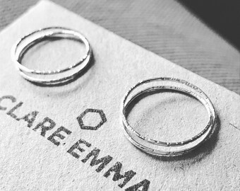 The Georgette- Fine Hammered Sterling Silver Twist ring.