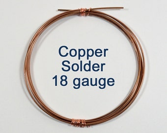 Copper Wire Solder - 18 Gauge - Choose Your Length