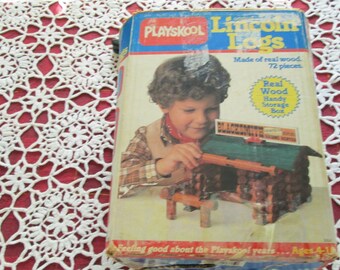 1986 Playskool Original Lincoln Logs Set