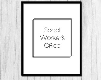 Social worker print | Etsy