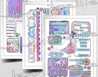 Positivity Digital Collage Sheet Set For Journaling