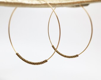 Hoop earrings, gold hoop earrings, dangle hoop earrings, beaded hoops, silver hoop earrings, thin hoops, thin gold hoops, big thin hoops