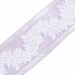 Organza Jacquard Trim. Lavender, Metallic Silver. 3 Yards. Ribbon, Braid. Flowers