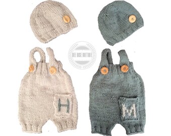 Baby boy coming home outfit| Personalized Baby Romper| Personalized newborn outfit| Knitted baby clothes| Monogram baby clothes|preemie boy