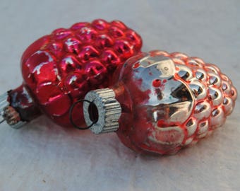 Shiny Brite Christmas ornaments grape shaped