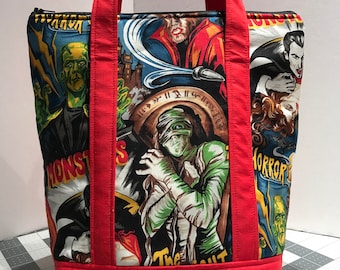 Vintage Monster Movie Insulated Lunch bag
