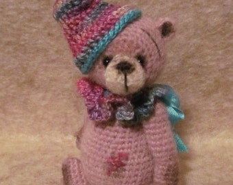 Miniature Thread Artist Crochet Teddy Bear PATTERN for Rose by Joanne Noel of Bayou Bears