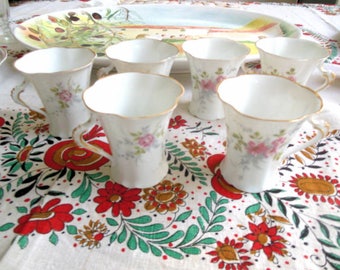 6 chocolate cups, Sevres, France, signed