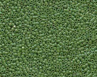 5g DB163 Miyuki Delica Bead Opaque Green AB