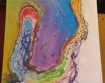 Rainbow river original painting