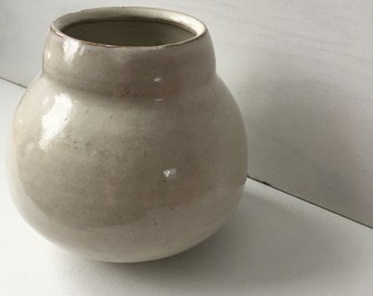 handmade white bud vase