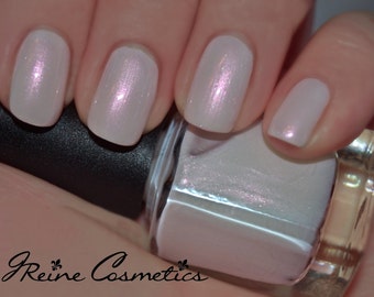 Ice Of Isis - White Pink shimmer Nail Polish