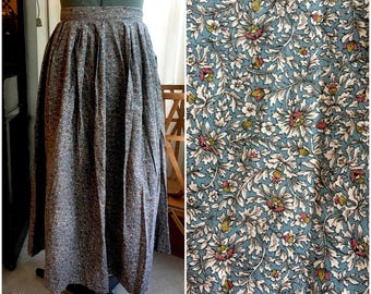 Floral Midi High Waisted Skirt
