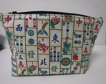 Mah Jong MahJong Mah Jongg MahJongg Zipper Pouch Cosmetic Make Up Accessories Crayon Pencil Pen Case