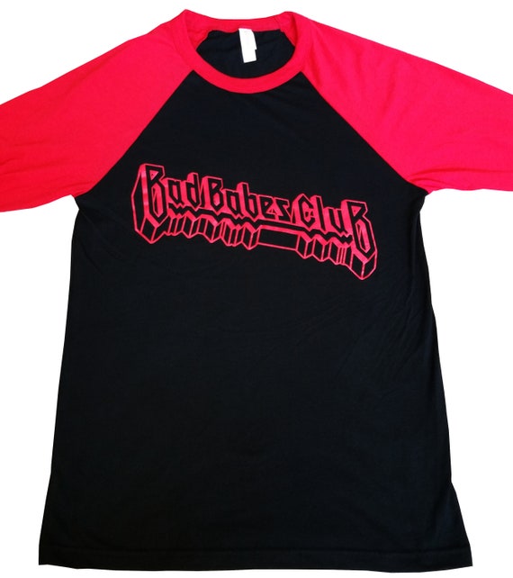 Bad Babes Club 80's 90's Metal Parody Baseball Raglan Unisex Tshirt