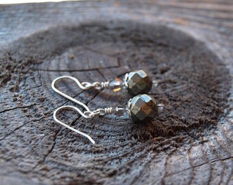 Pyrite//925 Sterling Silver Earrings
