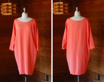 vintage Mark Heister pink silk cocoon dress / size medium