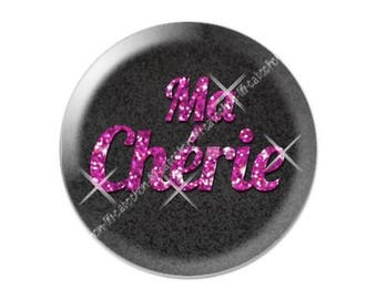 resin cabochon mounted on a stick 25 mm Valentine Sweetheart