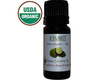 Certified Organic Bergamot Essential Oil *Buy 3 Get 4th 1 FREE* pure GCMS Included 5ml 10ml 15ml 3 Drop Sample