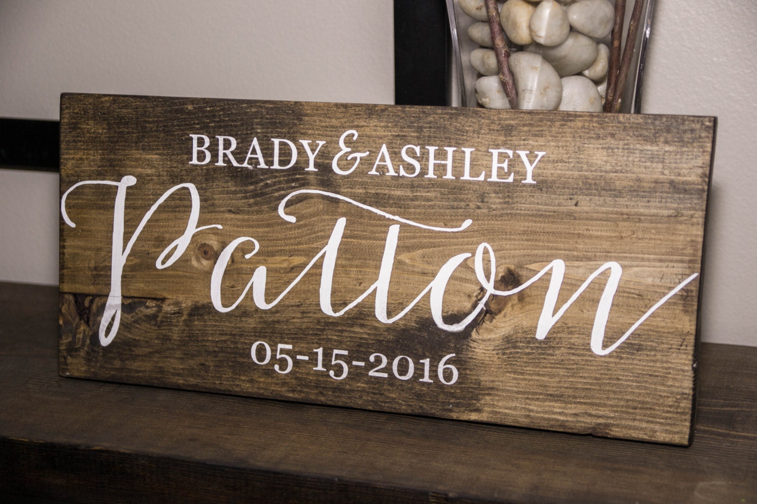 Family Name Sign Last Name Sign Personalized Wedding Date