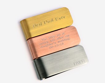 Custom money clip, Personalized money clip, Engraved money clip, Engraved Accessories, Groomsmen gifts for dad Fathers day gift for him