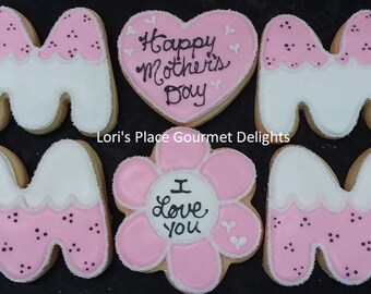 Mothers Day Cookies - Mom Cookies - 6 Cookies