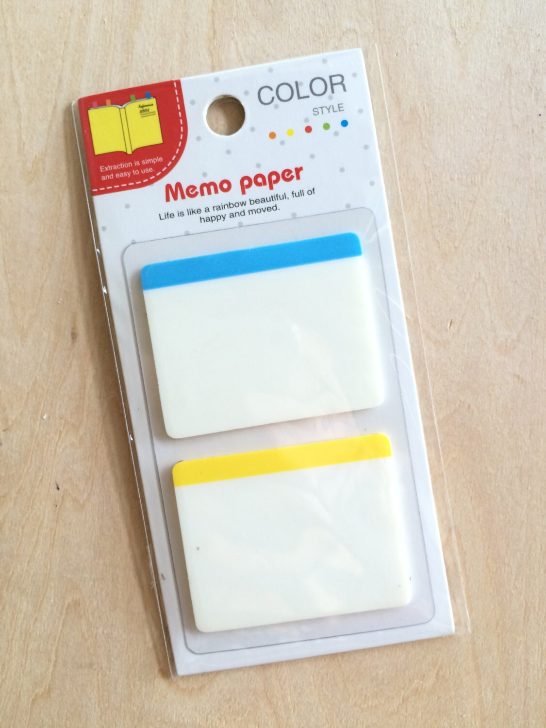 Frosted plastic translucent Sticky Notes 2 design x 20