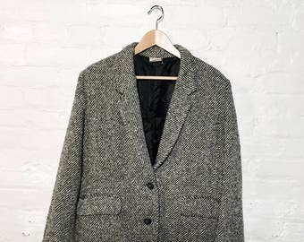 Tweed Blazer Black and White
