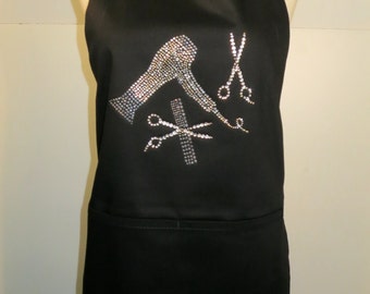 Hairdresser/ Hair Stylist Rhinestone Apron