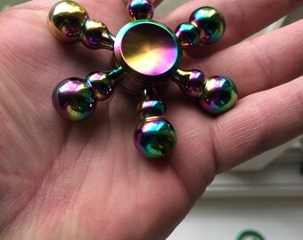 Stainless steel fidget spinner 6 in 1 Rainbow Hand Spinner