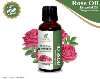 100% Pure Natural Rose Essential Oil - Sheer Essence - Therapeutic Grade Rose Oil 5ml To 500ml Free Shipping Worldwide