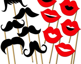 Printable Mustache Photo Booth Props Mustache Photobooth