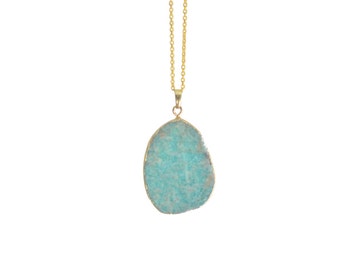 Turquoise Slice Pendant