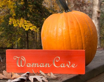 Woman Cave Wall Art for Quilters – Humorous Wood Sign