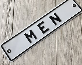 Men Vintage Sign Men's Room Restroom Metal Signage Bathroom