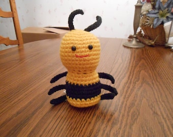 New HANDMADE Crocheted Yellow and Black Bee