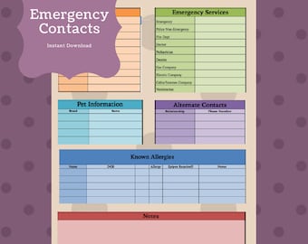 emergency contacts for babysitter