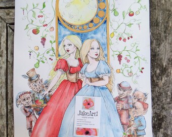 The Goblin Market fantasy art poetry inspired original art Goblin fantasy illustration
