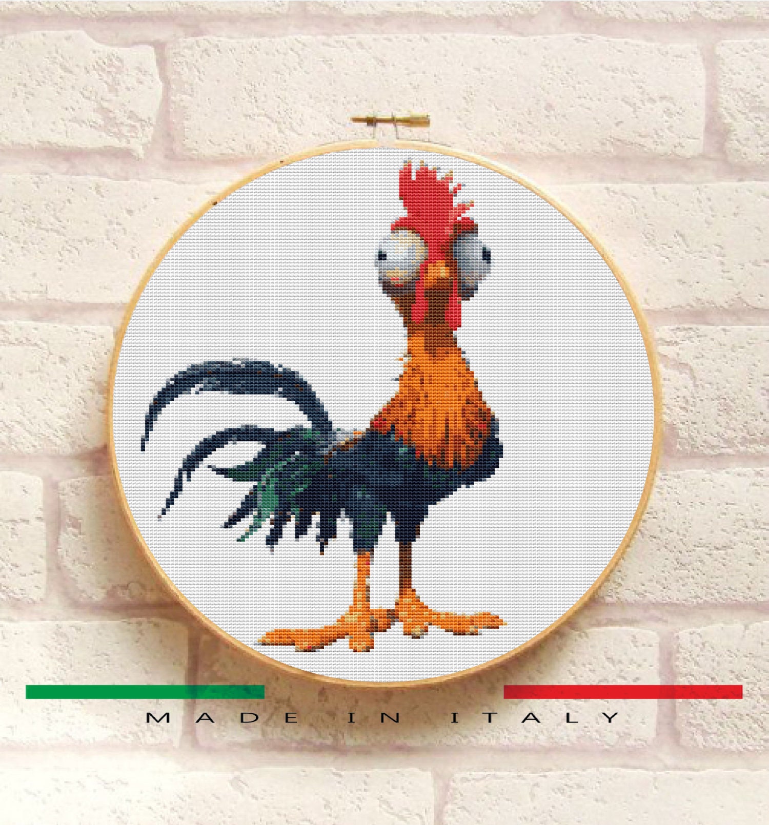 CHICKEN HEIHEI Cross Stitch Pattern PDF Embroidery Cute