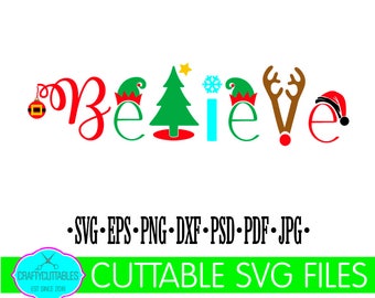 Christmas SVG, PNG Files Silhouette Cameo and Cricut Files
