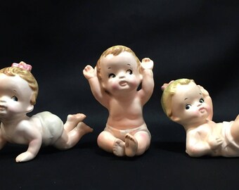 Vintage Enesco Japon Figurines de bébé - lot de 3