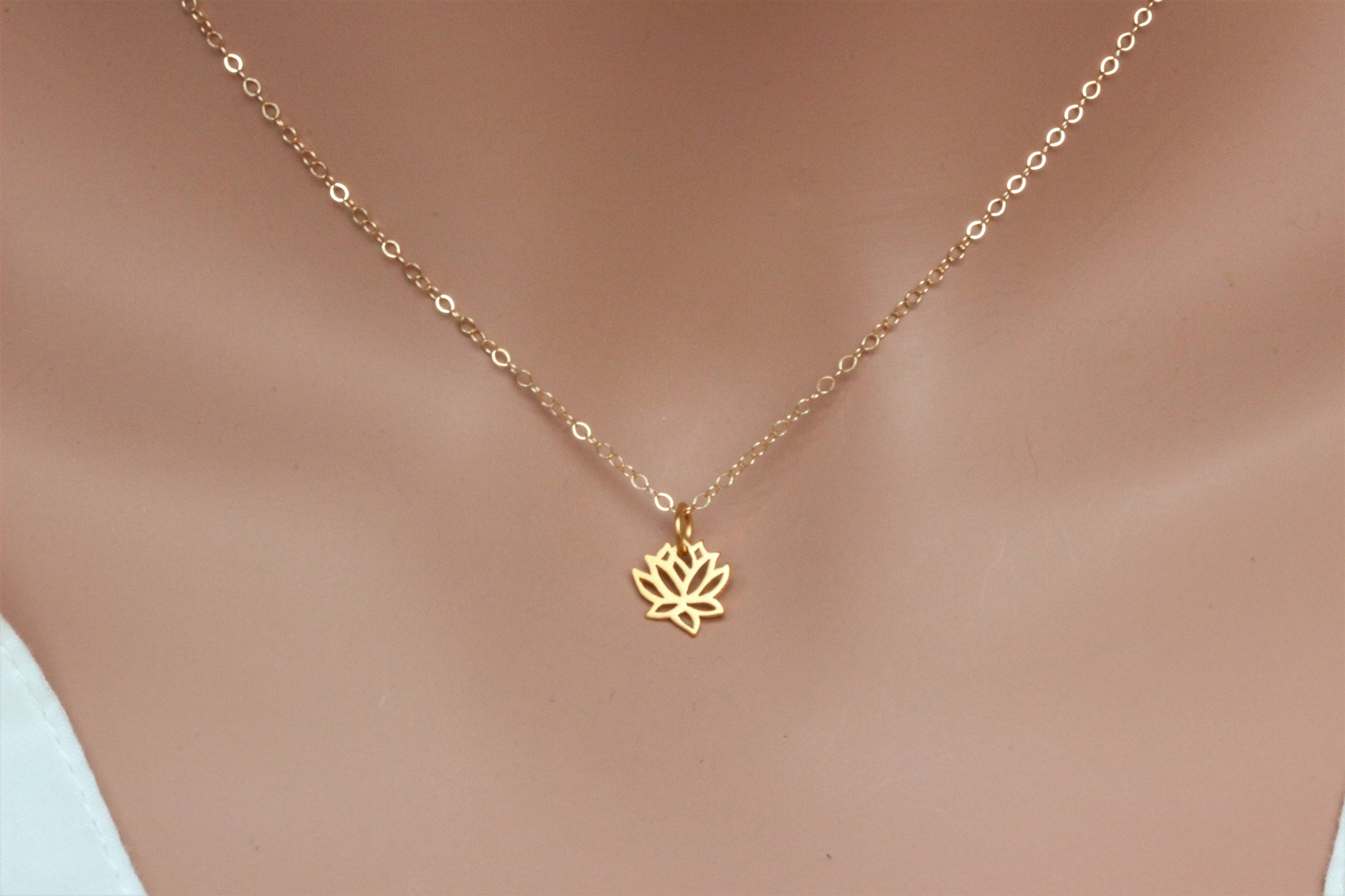 Gold Lotus necklace Lotus necklace lotus necklace lotus