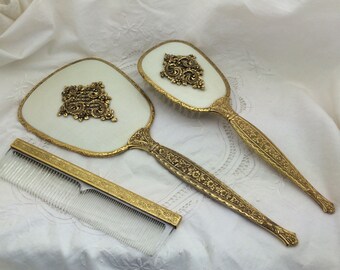 Vanity Dresser Set, Mirror Brush and Comb
