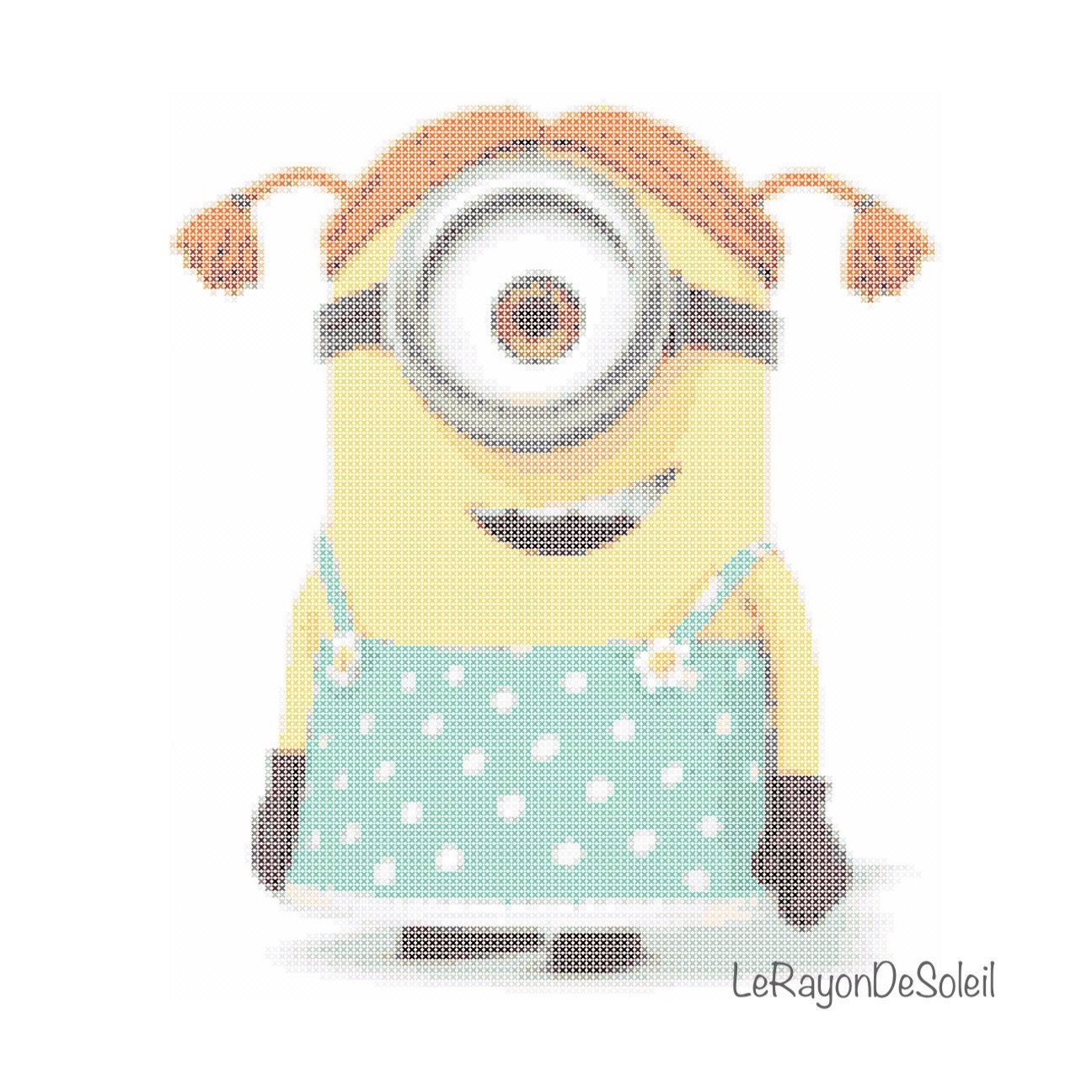 Minion girl cross stitch pattern Gru funny nursery decor