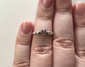 Vintage Petite Amethyst 925 Sterling Silver Ring